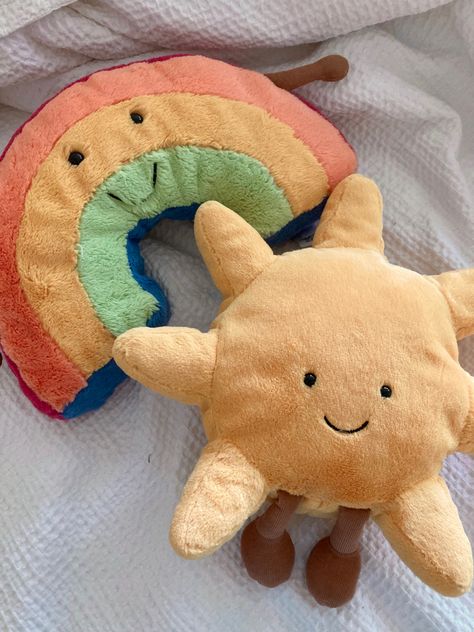 Rainbow Stuffed Animals, Matching Jelly Cats, Jellycat Rainbow, Jellycat Wishlist, Sun And Rainbow, Jelly Cat, Jellycat Stuffed Animals, Rainbow Aesthetic, 22nd Birthday