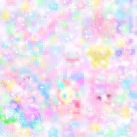 Weird Emojis, Cute Kawaii Backgrounds, Magical Girl Aesthetic, Alien Aesthetic, Kawaii Background, Soft Pink Theme, Hello Kitty Characters, Cute Themes, Kawaii Core