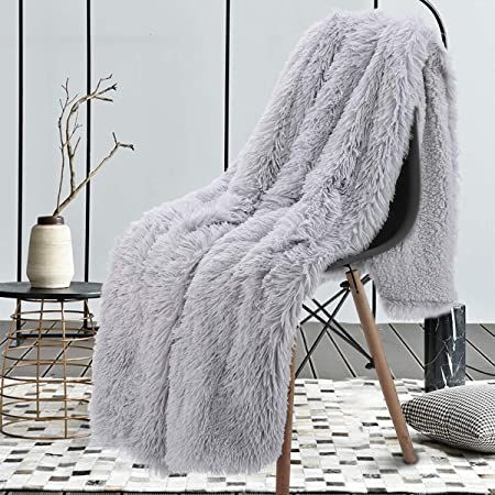 Fake Fur Blanket, Throw Blanket For Bed, Fuzzy Throw Blanket, Grey Throw Blanket, Blanket For Bed, Couch Throw Blanket, Cuddly Blanket, Fuzzy Blanket, Faux Fur Throw Blanket