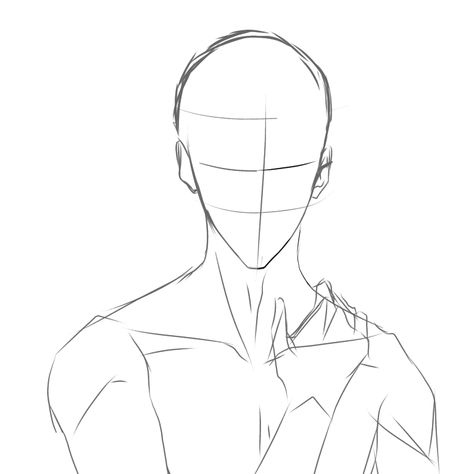 Men Drawing Poses Sketch, Anime Guy Body Base, Face Base Drawing Male, Wiping Sweat Pose Reference Drawing, Single Base Drawing, Male Bust Drawing Reference, Drawing Templates Male, Guy Drawing Poses, Half Body Reference Drawing