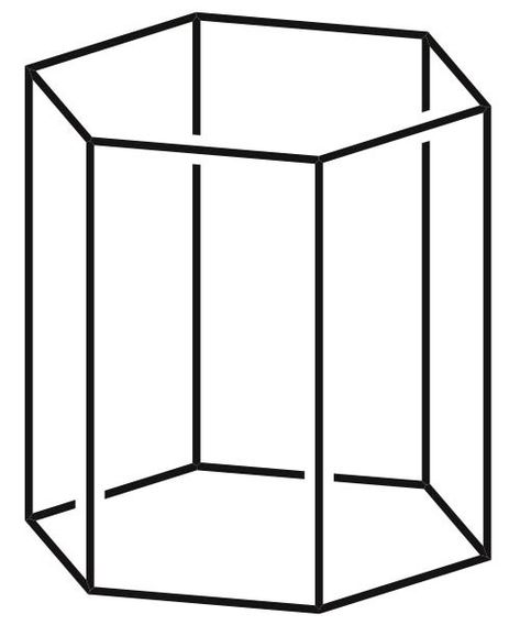 This picture features a hexagonal prism. A hexagonal prism is a polyhedron with 2 hexagon shapes at either end and a total of 8 faces. Prisma Hexagonal, Cube Image, Question Games, Hexagon Tattoo, Two Dimensional Shapes, Shapes Printable, 3d Geometric Shapes, Rectangular Prism, Triangular Prism