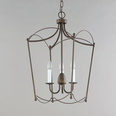 With its minimal silhouette and curving accents, this 3-light lantern chandelier brings a casual, French country-inspired touch to your entryway, study, or dining room. It’s made from poured and molded steel and hangs from a length of height-adjustable chain and a circular, sloped ceiling-adaptable canopy. We love that this fixture is compatible with a dimmer switch, so it’s easy to choose just the right lighting for your cocktail parties and family dinners. Three 60W bulbs are sold separately. Bird Cage Design, Minimalist Chandelier, Lantern Chandelier, Rectangle Chandelier, Multi Light Pendant, Geometric Chandelier, Maxim Lighting, 3 Light Pendant, Candelabra Bulbs