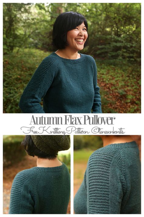 Flax Pullover Sweater Free Knitting Patterns Flax Sweater Pattern, Modern Sweater Knitting Pattern, Cropped Sweater Knitting Pattern, Pullover Sweater Knitting Pattern, Free Knitting Patterns For Women, Plain Sweaters, Knitting Patterns Free Sweater, Sweater Ideas, Jumper Knitting Pattern