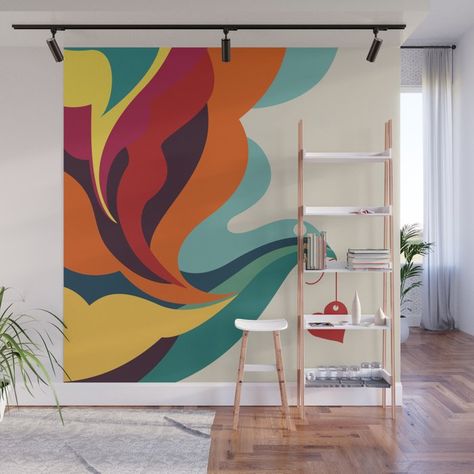 With our Wall Murals, you can cover an entire wall with a rad design - just line up the panels and stick them on. They're easy to peel off too, leaving no sticky residue behind. With crisp, vibrant colors and images, this stunning wall decor lets you create an amazing permanent or temporary space. Available in two floor-to-ceiling sizes.      - Size in feet: 8' Mural comes with four 2'(W) x 8'(H) panels   - Size in feet: 12' Mural comes with six 2' x 8' panels   - Printed on self-adhesive woven