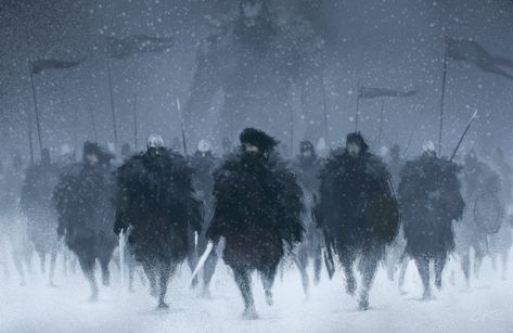 ArtStation - Night Watch - Bolton Better Run, Gilles Ketting جون سنو, Watch Game Of Thrones, Night Watch, Gato Anime, Asoiaf Art, Nights Watch, Gra O Tron, Fantasy Battle, Game Of Thrones Art