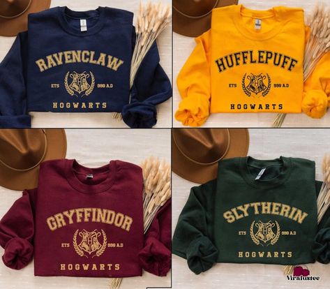 Magical Wizard Hogwarts House Harry Potter Sweatshirts Check more at https://viralustee.com/product/magical-wizard-hogwarts-house-harry-potter-sweatshirts/ Harry Potter Sweat Shirt, Harry Potter Hoodies, Harry Potter Hoodie Sweatshirts, Harry Potter Tshirt Ideas, Harry Potter Aesthetic Outfits, Hufflepuff Sweatshirt, Gryffindor Hoodie, Hogwarts Hoodie, Harry Potter Jumper