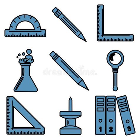 Black school goods linear icons. Part 3 stock illustration Accessories Logo, Tool Store, Stationery Store, School Supplies, Stock Illustration, Stock Vector, Vector Illustration, Pencil, Stationery