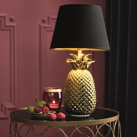 Spongebob Room, Jamaica Design, Honey Bee Bedroom Lamp, Palm Lamp, Pineapple Lamp Decor, Gold Palm Tree Lamp, Pineapple Lights, Pineapple Lamps Gold Glass, Colourful Garden