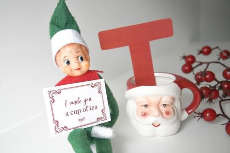 #1 ELF-FLUENCER on Instagram: "GOOD MORNING I made you a cup of T ☕️ Printable available at @advent.elf Etsy Shop" Awesome Elf On The Shelf Ideas, Elf Ideas, Elf On The Shelf Ideas, Shelf Ideas, On The Shelf, The Elf, Elf On The Shelf, Christmas Themes, Christmas Party