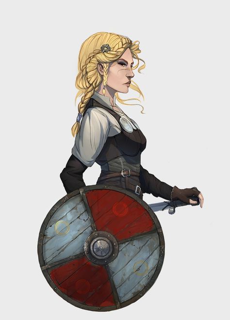 Woman In Armor, Shield Maiden, Fantasy Rpg, Medieval Fantasy, Httyd, Dragon Age, Dnd Characters, Character Portraits, Tolkien