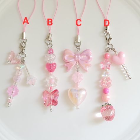 Cute Phone Charm, Pink Phone Charm, Phone Strap, Girl Woman,personalised Phone Charm - Etsy Australia Pink Phone Charm, Cute Beads, Jewels Diy, Iphone Dynamic Wallpaper, Charm Phone, Ornament Template, Pink Phone, Bead Charms Diy, Phone Charms