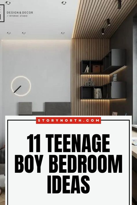 Save this pin for trendy and creative bedroom decor ideas for teenage boys! Make your son's room the envy of all his friends with these awesome design inspirations. #TeenBedroom #HomeDecorIdeas #BoysRoomDecor Small Teen Room Ideas For Boys, Teenage Room Decor Boy Small Bedroom Ideas, Boys Rooms Teenage, Teenagers Boys Bedroom, Teenage Bedroom Ideas Boy, Teenager Boy Room Ideas, Teenager Bedroom Boy Small, Teen Boy Small Bedroom Ideas, Teen Boy Room Decor Ideas