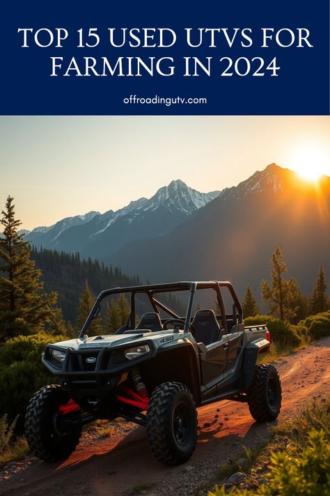 Looking for the perfect used UTV for your farm? We've got you covered with our list of the top 15 used UTVs that are perfect for agricultural tasks. From the mighty POLARIS RZR XP 1000 to the trusty YAMAHA RHINO 700, these machines are known for their durability and performance. Whether you're plowing fields, transporting feed, or tackling tough terrain, these UTVs are reliable choices for farmers. Explore our complete guide to find your ideal farming partner without breaking the bank! Plowing Fields, Polaris Ranger Xp 900, Polaris Ranger Xp 1000, Kids Atv, Atv Car, Yamaha Wolverine, Honda Pioneer 1000, Can Am Commander, Polaris Rzr Xp 1000