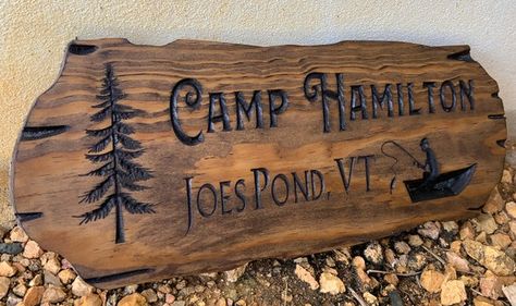 Camp Signs, Outdoor Wood Signs, Business Signs Outdoor, Cabin Signs, Personalized Wood Signs, Camping Signs, Wooden Boards, Home Sign, Family Name Signs