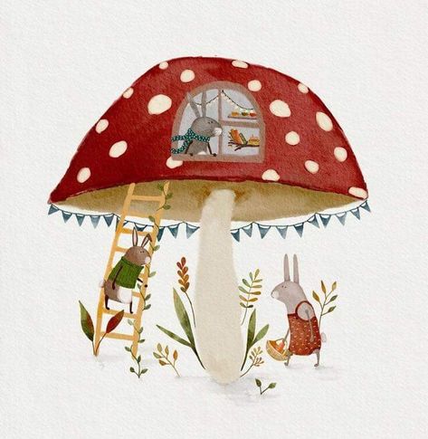 Paintings For Kids Room, Painting For Kids Room, Different Types Of Mushrooms, Types Of Mushrooms, Baby Room Paintings, Mushrooms Growing, Diy Canvas Art Easy, Nursery Illustration, Baby Print Art