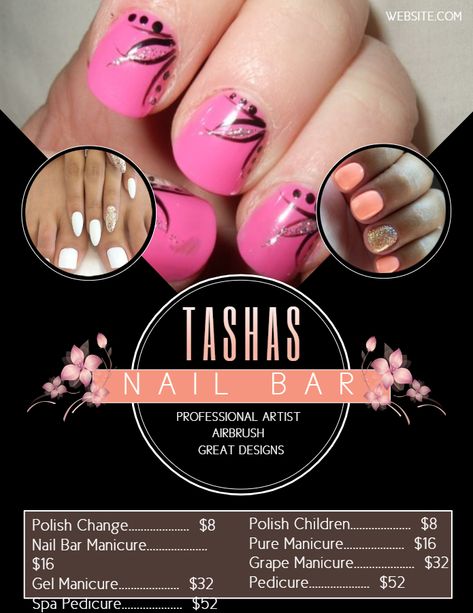 Nail bar and spa flyer template Mac Nails, Hair Dressing, Bling Acrylic Nails, Popular Nails, Beach Nails, Nail Bar, Prom Nails, Fabulous Nails, Creative Nails