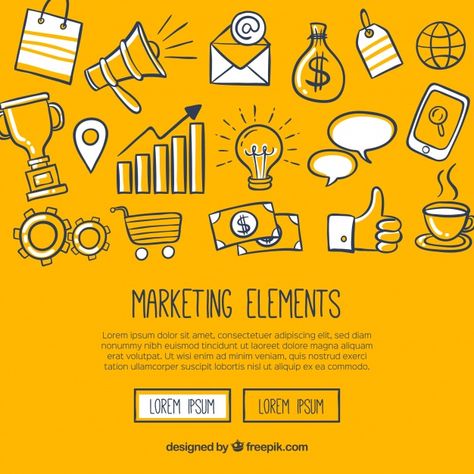 Modern yellow background with marketing ... | Free Vector #Freepik #freevector #freebackground #freeinfographic #freebusiness #freesale Lorem Ipsum Design, Appropriate Technology, Infographic Business, Free Infographic, Advertise Your Business, Web Designing, Free Ads, Business Promotion, Online Ads