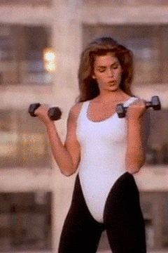 Our 10 favourite Cindy Crawford GIFs | Vogue Paris 90s Workout Clothes, Cindy Crawford Workout, 90s Fitness, 80s Aerobics, 1990 Style, Retro Fitness, 80s Workout, Meaningful Beauty, Nicole Smith