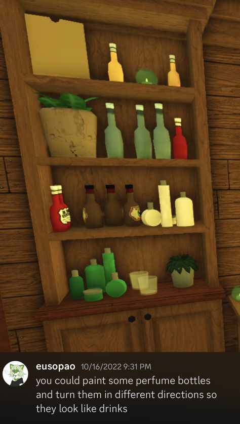 Decals Bloxburg, Bloxburg Building, Bottle Decals, Building Design, Minecraft, Perfume Bottles, Coding, Turn Ons, Building