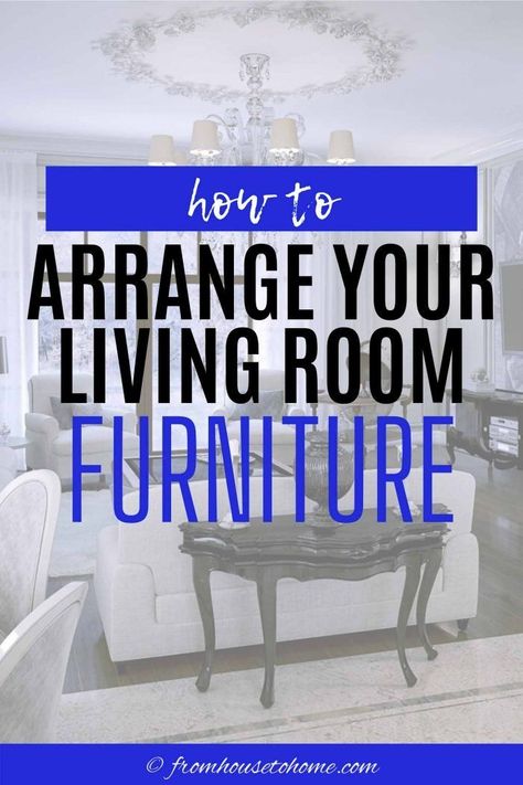 Learn to make the best use of your space with these furniture arrangement tips and living room layouts...even if it has a fireplace and a TV. #fromhousetohome #livingroomlayouts #livingroom #homedecorideas  #decoratingtips Focal Point Living Room, Contemporary Family Rooms, Living Room Design Layout, Room Layout Design, Tv Fireplace, Arrange Furniture, Furnitur Ruang Keluarga, Room Layouts, Living Room Furniture Layout