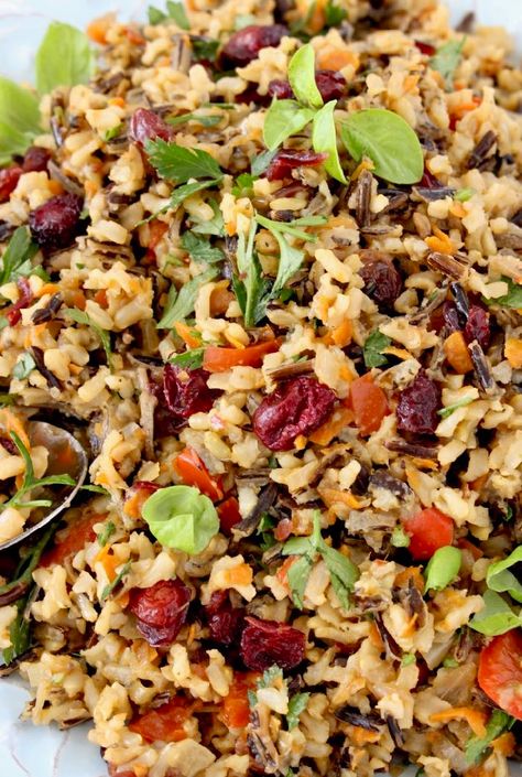 Quail Dinner, Health Side Dishes, Cranberry Wild Rice, Ciao Florentina, Wild Rice Recipe, Wild Rice Pilaf, Wild Rice Recipes, Recipes Sides, Rice Recipes Vegan