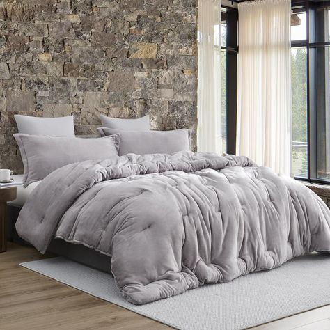 PRICES MAY VARY. Size: Queen Comforter - 94"W x 98"L, (2) Standard Sham - 20" x 26" x 2" Flange - Weight approx. 23 lbs Material: Both sides feature our Me Sooo Comfy material in Opal Gray, consisting of a short coral fleece Construction: Thick 800GSM Grade A microfiber inner fill for a warm and cozy comfort Important Information: A super plush comforter set with an ultra thick inner fill, for both soft comfort and sleek style from your bedding Care Instructions: Machine Washable - Gentle Cycle Oversized Comforter, Linen Comforter, Bed Comforter Sets, Unique Beds, King Comforter Sets, Queen Comforter Sets, Soft Bedding, Bedding Stores, Queen Comforter