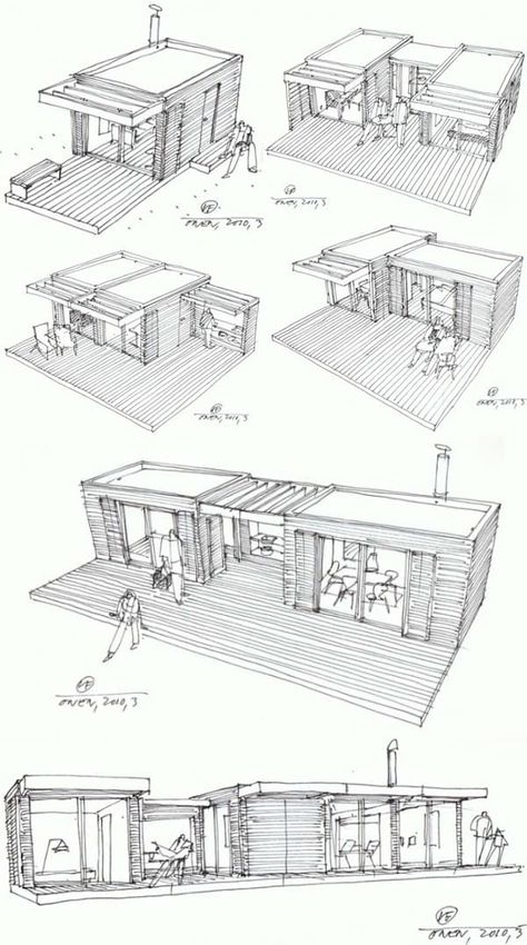 rustic cottage style modular home additions 9 - Trendir Container Home Designs, Rustic Cottage Style, Add A Room, Prefab Cabins, Compact House, Building A Container Home, Container Architecture, Seni Dan Kraf, Container House Plans