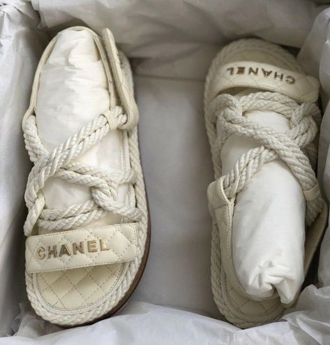 Chanel Platform Sandals, Pink Chanel Sandals, Chanel Summer Sandals, Chanel Sandals Pink, Chanel Fabric, Chanel Quilted Sandals, Mule Slides, Dad Sandals, Chanel Pearl