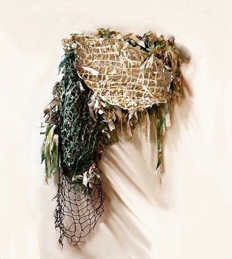 Textile Sculpture, Textile Fiber Art, Canadian Art, Canadian Artists, Art Education, Wall Sculptures, Grapevine Wreath, Textile Art, Assemblage