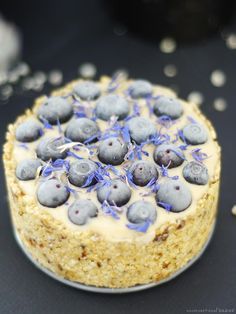 Raw Blueberry Cashew Cheesecake (Free from: dairy, gluten & grains, eggs, and refined sugar) Blueberry Cheesecake Recipes, Raw Baking, Vegan Blueberry Cheesecake, Cashew Cheesecake, Raw Vegan Cheesecake, Raw Vegan Cake, Dried Cranberry, Raw Cheesecake, Raw Vegan Desserts