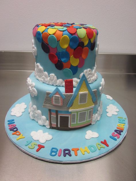 Up Cake Ideas Disney, Up Movie Cake, Up Birthday Cake, Movie Cakes, Up Cake, Disney Baby Shower, House Cake, Disney Up, Disney Cakes