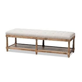 Bench Shelf, Country Bench, Tufted Bedroom, Linen Bench, Shelf For Storage, Bathroom Makeovers, Silver Nail, Upholstered Storage Bench, Bedroom Bench