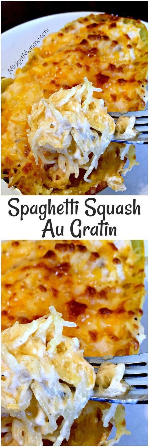 Veggies Spaghetti, Spaghetti Squash Au Gratin, Squash Au Gratin, Comidas Keto, Courge Spaghetti, Spaghetti Squash Recipes, Keto Side Dishes, Resep Diet, Menu Plan