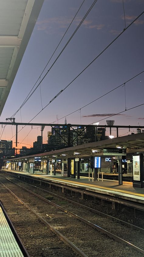 Melbourne Train Aesthetic, Melbourne Street Photography, Melbourne Night Aesthetic, Melbourne At Night, Aesthetic Melbourne, Sydney Aesthetic, Melbourne Aesthetic, City Aesthetics, Melbourne Street