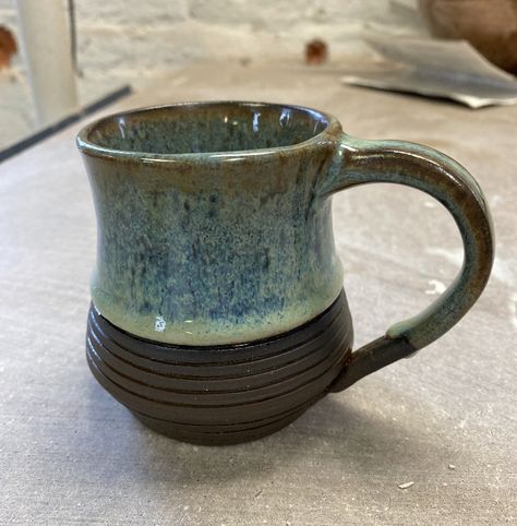 Textured turquoise x2 over blue rutile x2 on brown bear clay @amacobrent Glazes For Dark Brown Clay, Glaze On Brown Clay, Glazing Dark Brown Clay, Brown Bear Clay Glaze, Dark Brown Clay Pottery, Dark Clay Glaze Ideas, Brown Bear Clay Glaze Ideas, Dark Clay Pottery, Brown Bear Clay