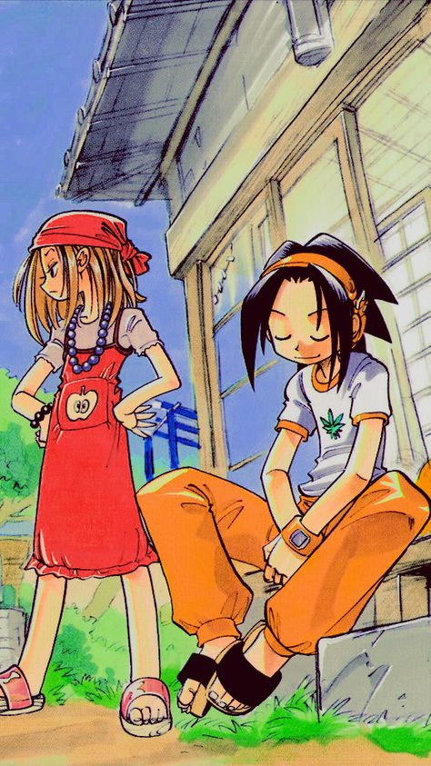 Wallpaper And Icon Ideas, Shaman King Wallpapers, Shaman King Yoh, Yoh Asakura, King Wallpaper, Kuchiki Byakuya, The Best Anime, Iconic Looks, Iconic Art