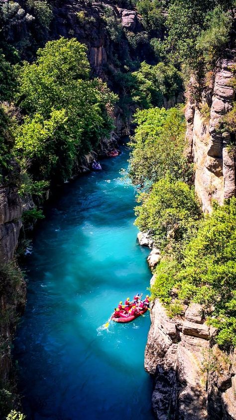 Rafting in the rainforest? Sign us up. 🙋🏼‍♀️ Go after your dream activities this year—no matter where they might take you! Dream Activities, Wedding Vow Renewal, Wall Carvings, Couples Travel, Popular Travel Destinations, Mediterranean Coast, Belek, River Rafting, School Trip