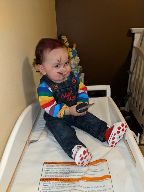 My little chucky doll Baby Chucky Costume, Family Themed Halloween Costumes, Chucky Costume, Themed Halloween Costumes, Chucky Doll, Halloween 2024, Baby Costumes, Some Fun, Of My Life