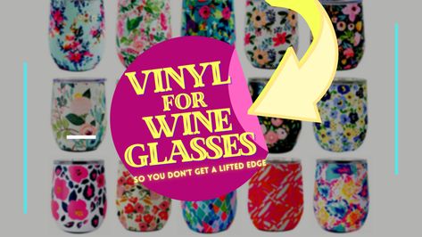 IT MATTERS what kind of vinyl is used for wine glasses Pantry Bin, Removable Wall Art, Personalized Wine Glasses, Cricut Projects Beginner, Birthday Board, Glass Blocks, Personalized Wine, Printable Vinyl, Drinking Glass