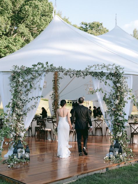 Greenery On Tent Poles, Greenery Tent Entrance, Tent Entrance, Floral Archway, Greenery Decor, 2025 Wedding, Entry Decor, Tent Poles, Wedding Tent