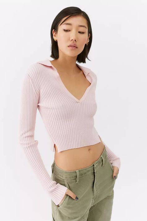 Balletcore Trend | Urban Outfitters | Urban Outfitters Ballet Attire, Cropped Cable Knit Sweater, Collared Sweater, Pink Fits, Roll Neck Sweater, Sheer Tights, Oversized Denim Jacket, Wool Turtleneck, Shrug Sweater