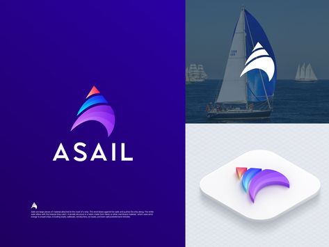 Asail Logo Design - A Letter - Sail Logo Concept by Abdul Gaffar Sail Logo Design, Sail Logo, Sailing Logo, Real Estate Logo Design, Estate Logo, Web Ui Design, Real Estate Logo, Logo Concept, A Letter