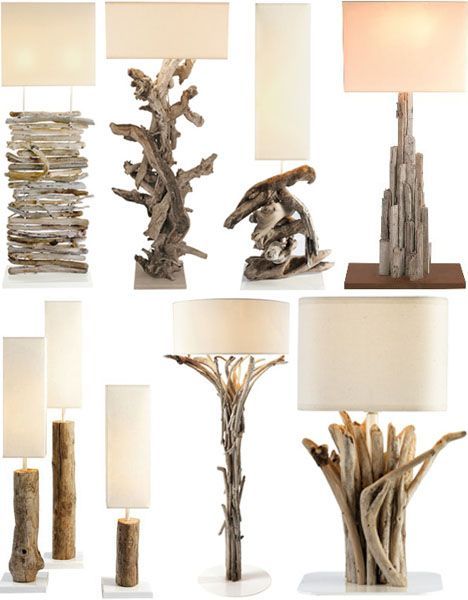 driftwood table lamp stands http://dornob.com/driftwood-decor-24-dramatic-art-lamps-lighting-designs/#axzz34s4jKqQh Driftwood Lamps, Blitz Design, Driftwood Table, Driftwood Lamp, Diy Lampe, Driftwood Projects, Driftwood Decor, Driftwood Crafts, Art Lamp