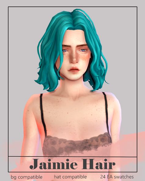 Cc Hair Patreon, Sims 2 Cc Hair, Ts4 Patreon, Sims 2 Cc, Sims 4 Cc Folder, Shoulder Hair, Sims Hair, Short Wavy Hair, Sims 4 Cas