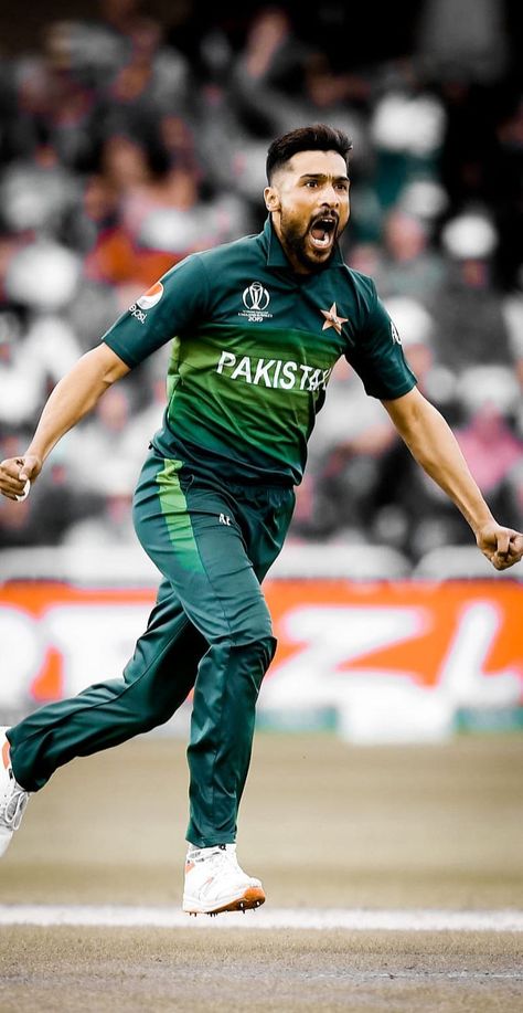 Cricket Team Wallpaper, Muhammad Amir, Mohammad Amir, Pakistan Wallpaper, Cricket Protective Gear, Attitude Status Boys, Multi Colored Eyes, 3d Wallpaper For Mobile, Cricket Player