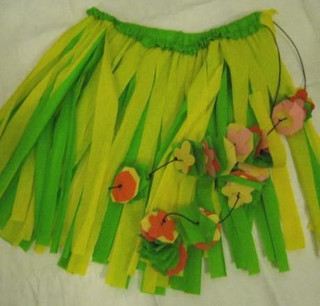 Hacer Falda Hawaiana Casera Hawaiian Grass Skirt, Festa Moana Baby, Costume Carnaval, Color Songs, School Carnival, Face Charts, Science Projects For Kids, Sewing Projects Clothes, Diy Skirt