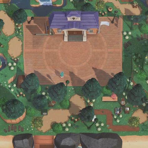 Animal Crossing Designs on Instagram: “What a cool aerial view of this entrance! And some great nature inspiration if your RS is super close to your airport. The player took over…” Acnh Mountaincore, Animal Crossing Airport Entrance, Anch Inspiration, Animal Crossing Entrance, Airport Entrance, Cottagecore Acnh, Acnh Entrance, Animal Crossing Designs, Acnh Villagers