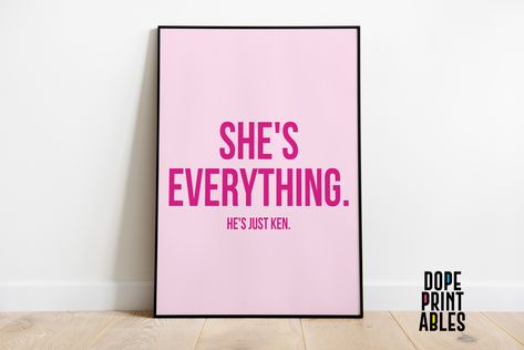 Barbie Girls Room, Pink Wall Print, Pink Dorm Rooms, Barbie Bedroom, Pink Dorm, Dorm Room Wall Decor, Girl Bedrooms, Dorm Room Walls