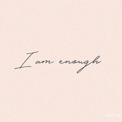 I Am Enough Tattoo, Enough Tattoo, Wörter Tattoos, Simple Tattoos For Women, Tatoo Inspiration, Small Quote Tattoos, Self Love Tattoo, I Am Enough, Dainty Tattoos