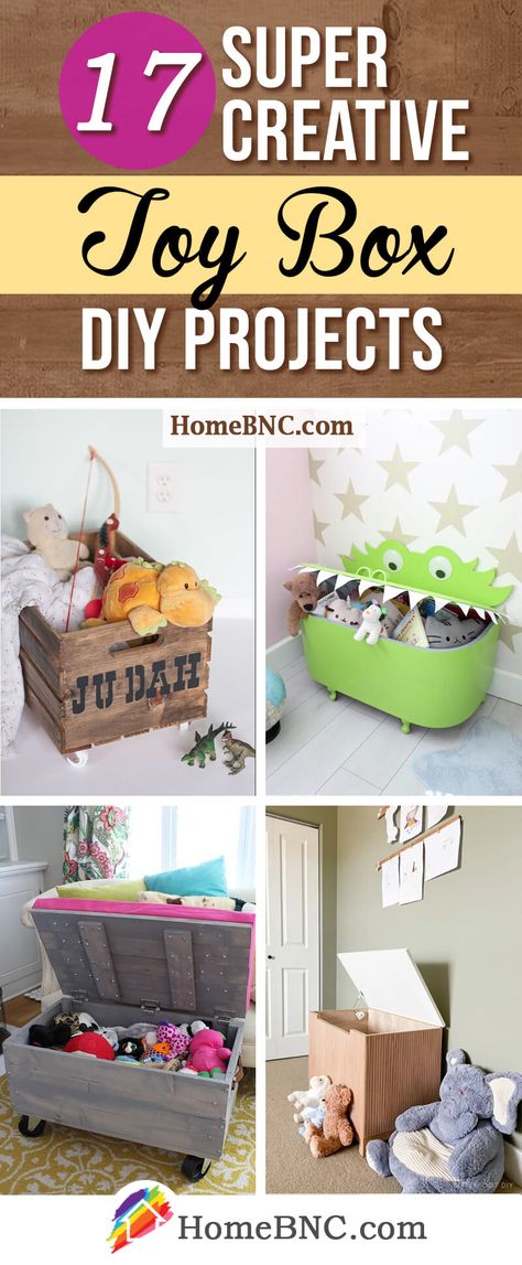 17 Best DIY Toy Box Ideas to Tidy up Your Kid’s Room in 2023 Diy Toy Box Ideas, Toy Box Diy, Toy Box Ideas, Toy Box Seat, Girls Toy Box, Upcycle Toys, Childrens Toy Boxes, Wood Toy Box, Toy Storage Chest